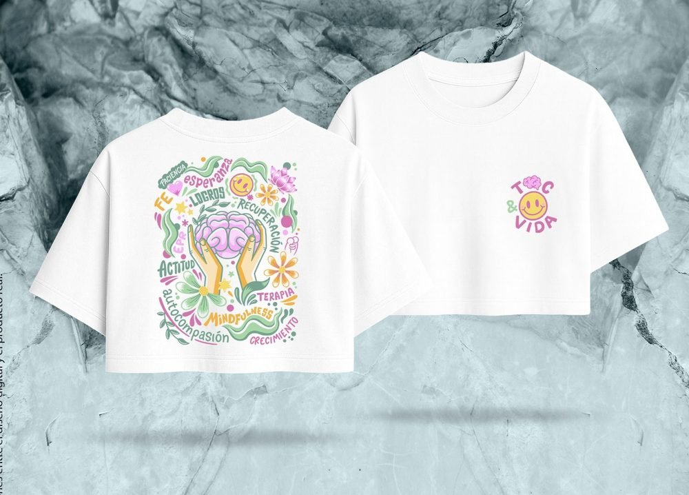 Oversize crop top · blanco