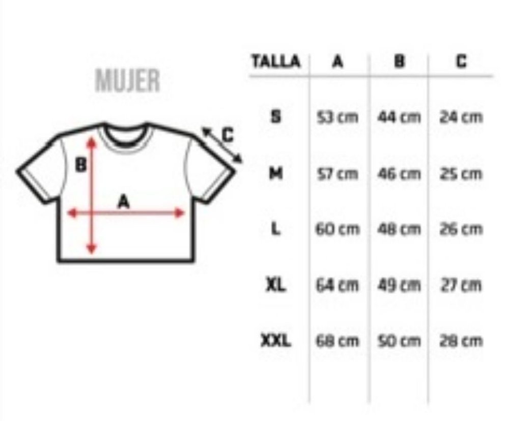 Guía de tallas · Oversize crop